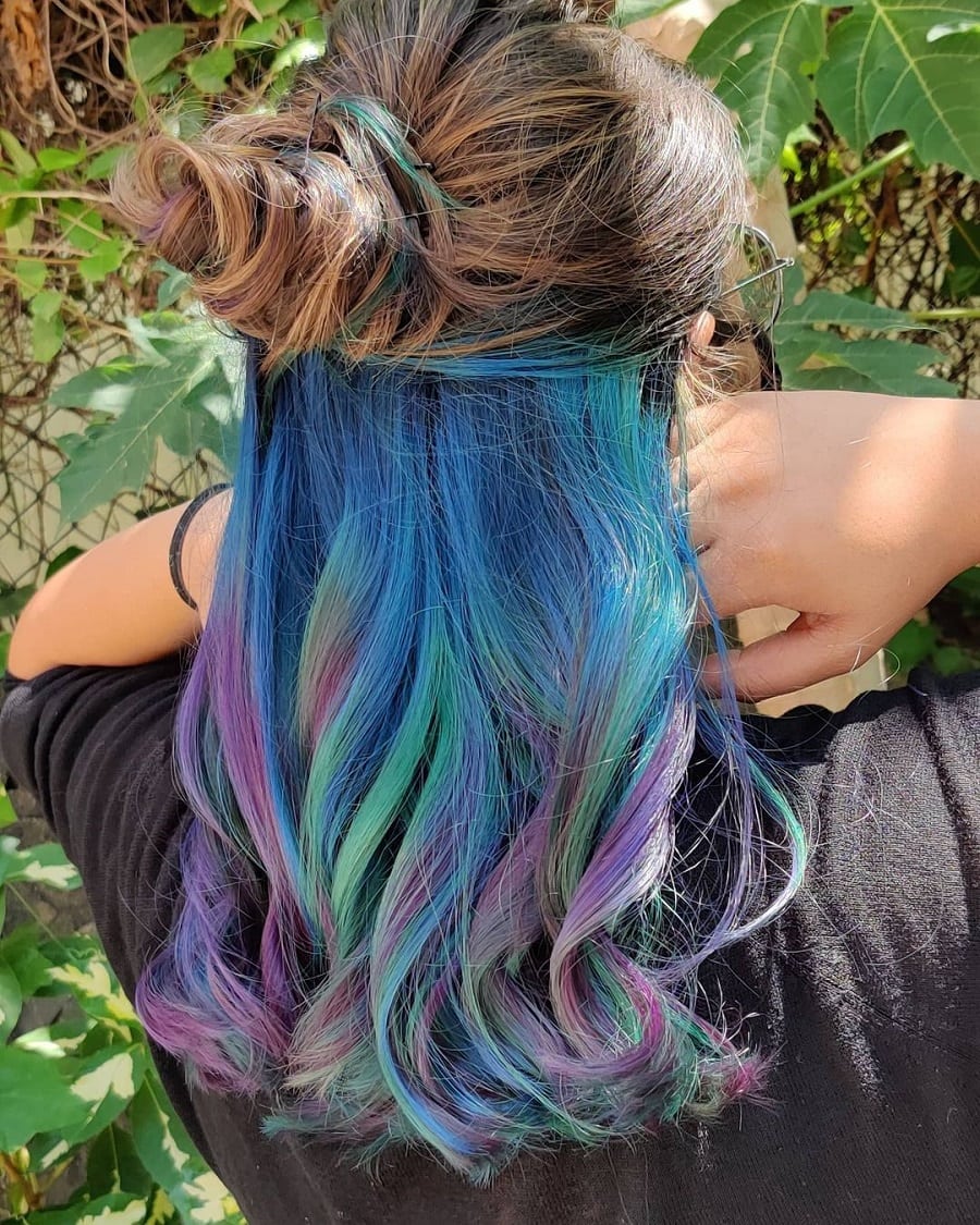 funky peek a boo hair color ideas