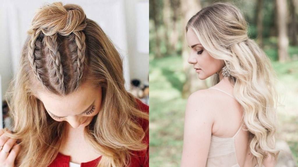 40 Easy and Chic Half Ponytails for Straight Wavy and Curly Hair