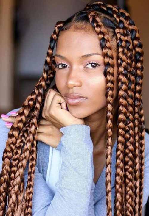 61 Best Jumbo Box Braids Hairstyles  StayGlam  Cool braid hairstyles  Hair styles Box braids hairstyles