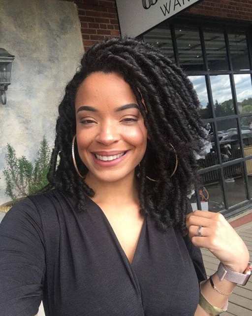 Afro kinky twist braids on natural hair - YouTube