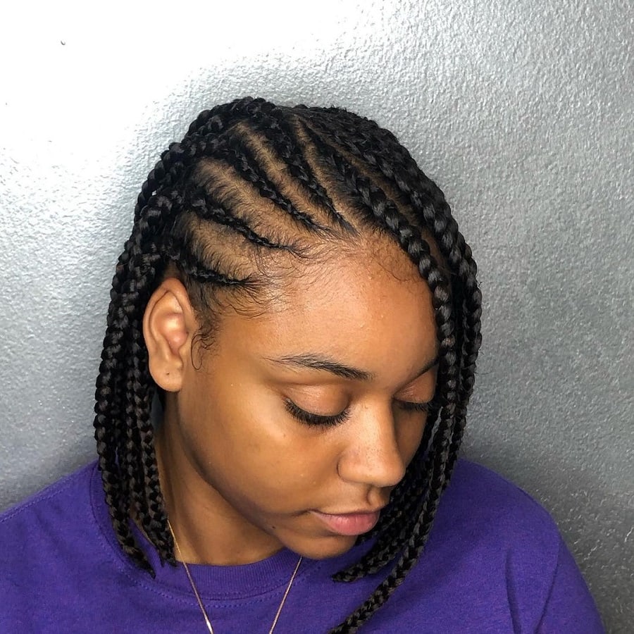 black girl with bob braids