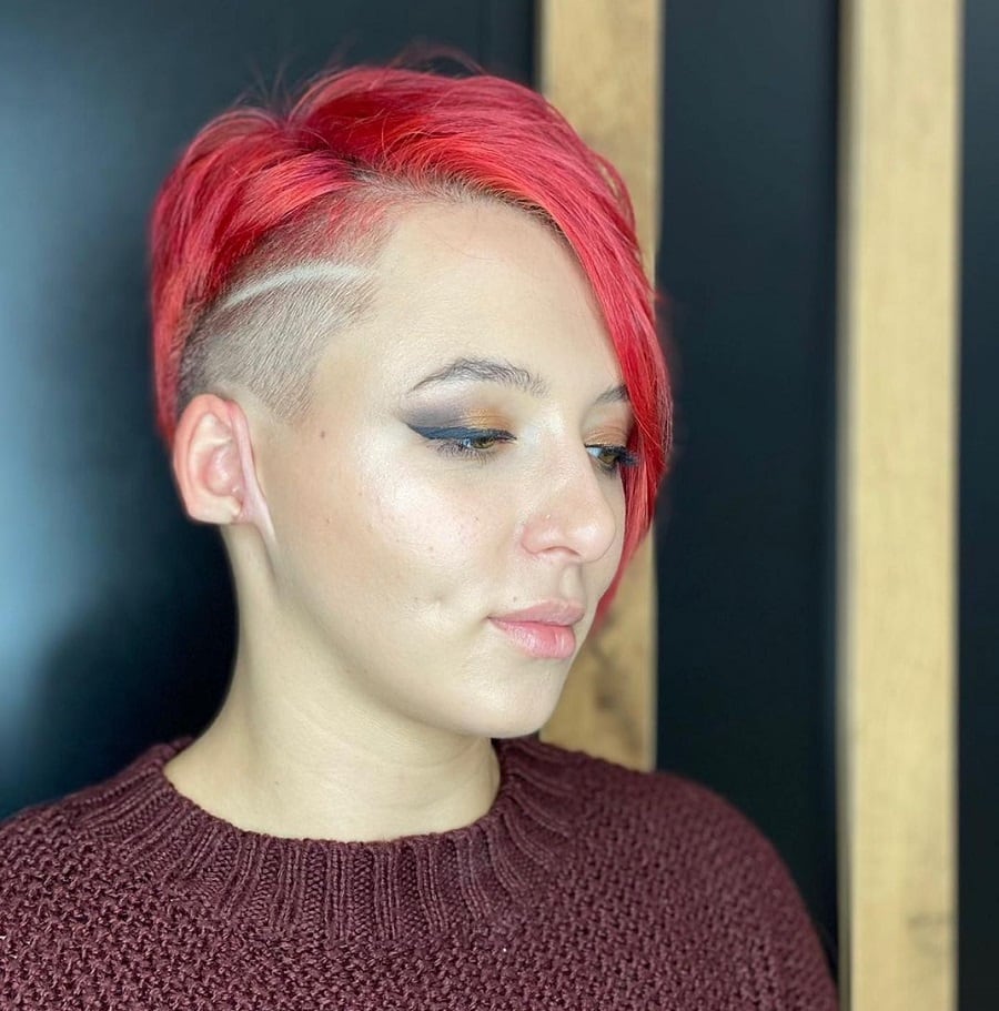 short pixie with undercut for thick hair