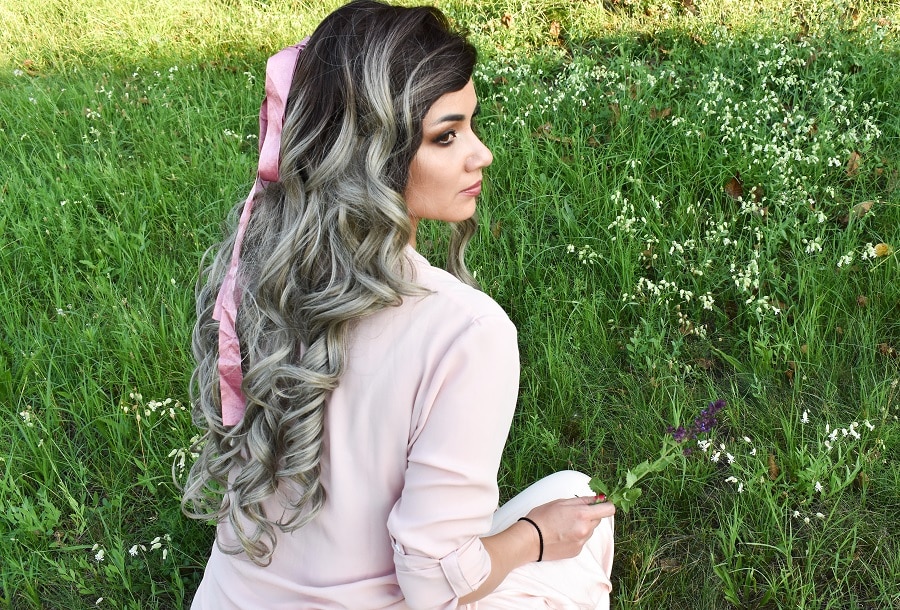 black to gray ombre hair color