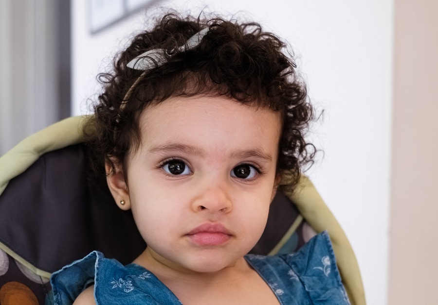 little black kid with short curly hairstyle