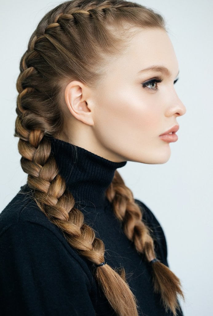 box braided pigtails