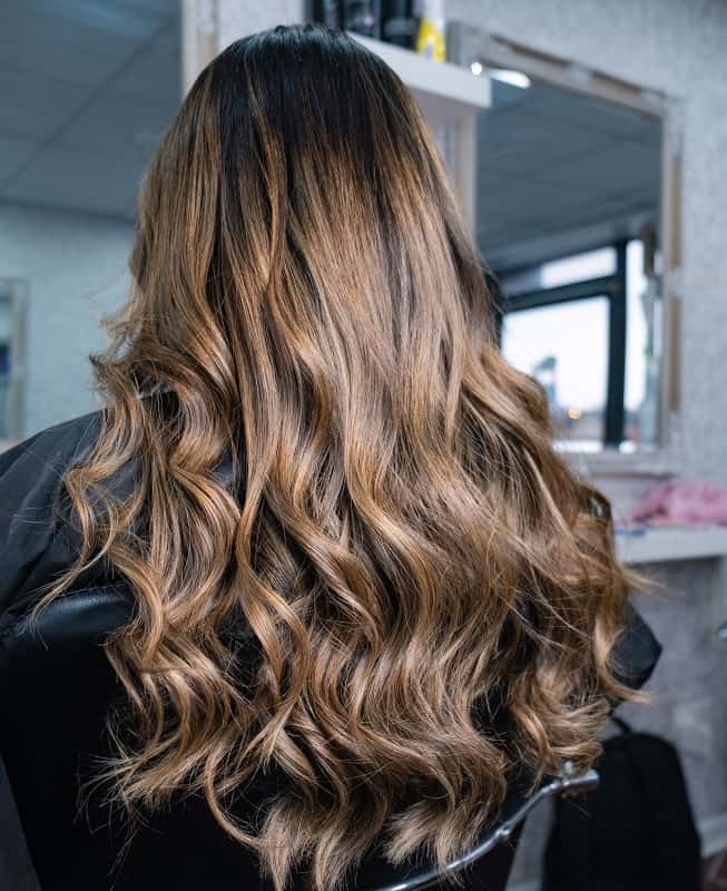 sandy brown balayage