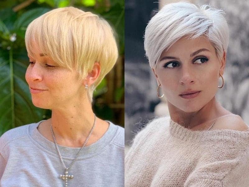 blonde pixie cut