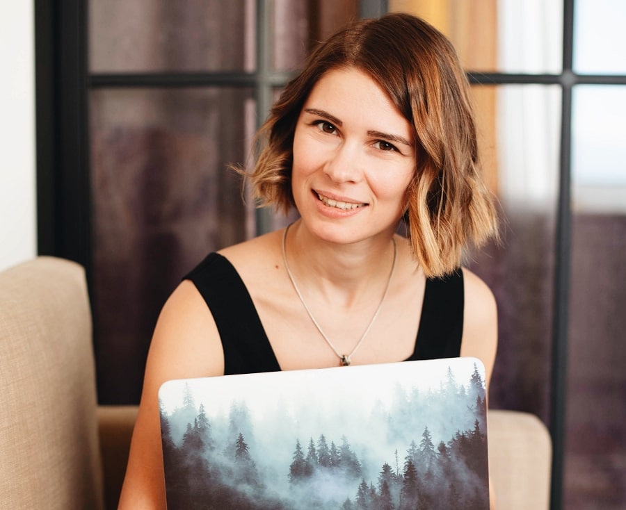 choppy short ombre hairstyle