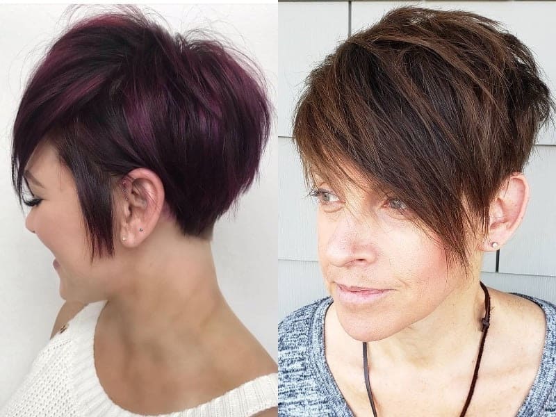 pixie haircut with highlights