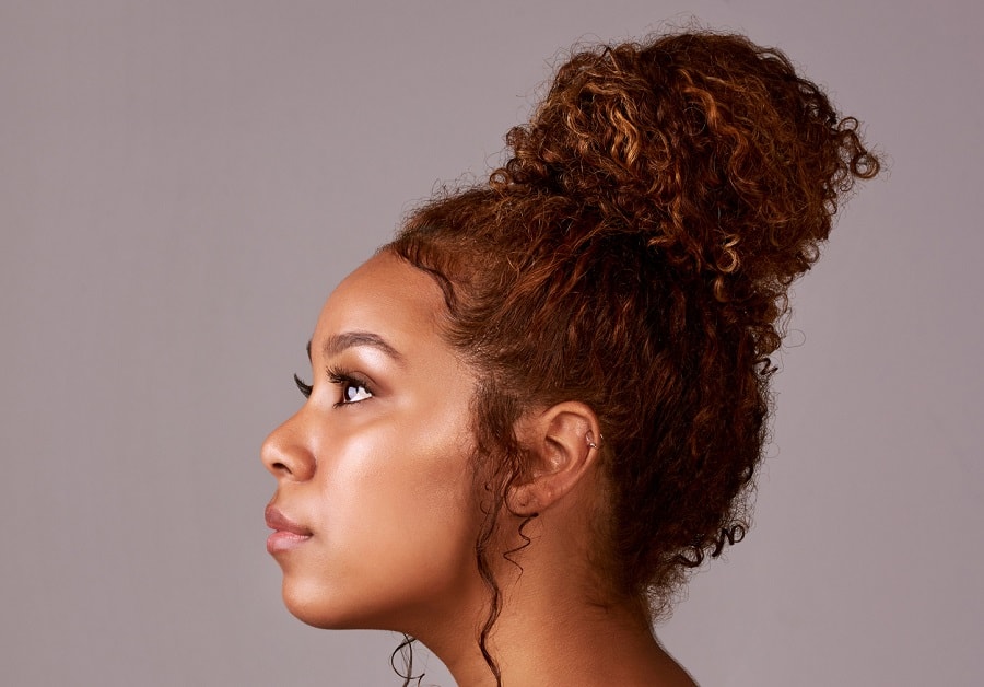 curly updo for black women