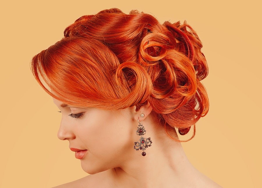curly updo for red hair