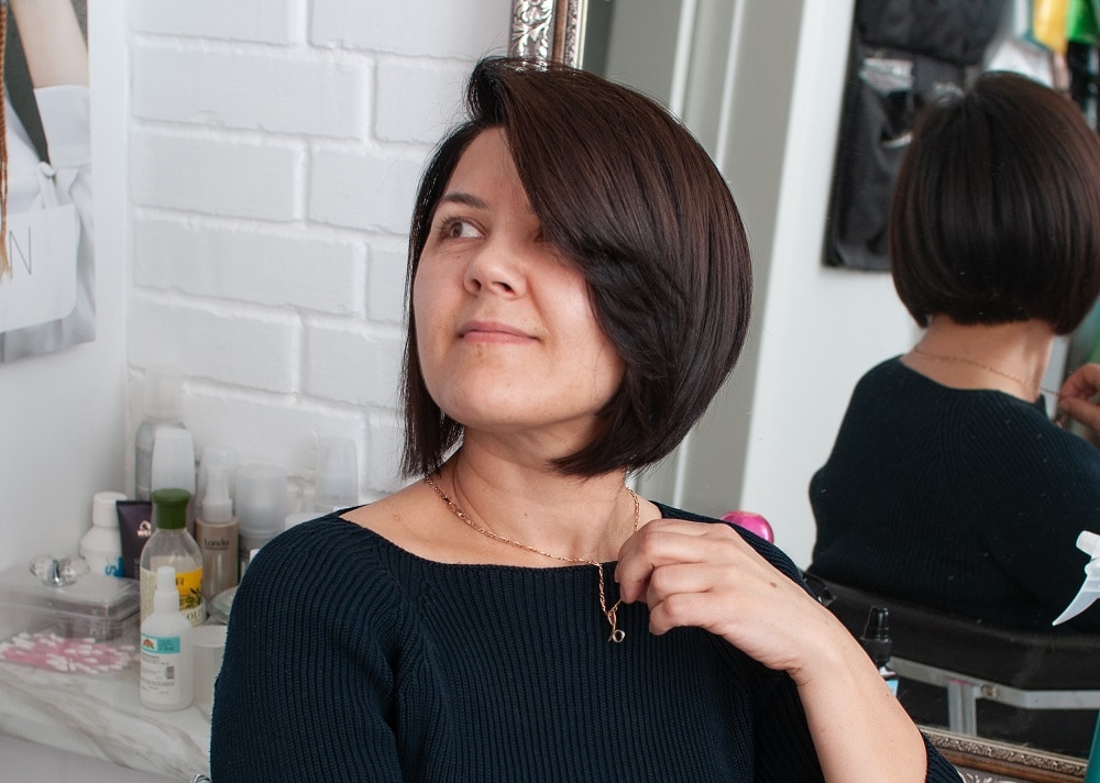 A-line bob for thick hair