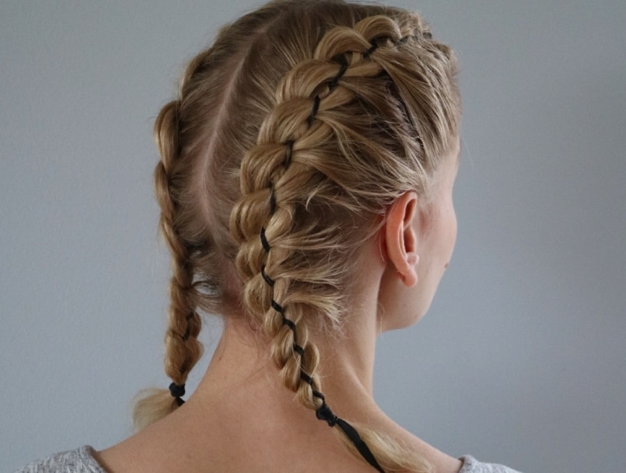 reverse french braids for thin hair 