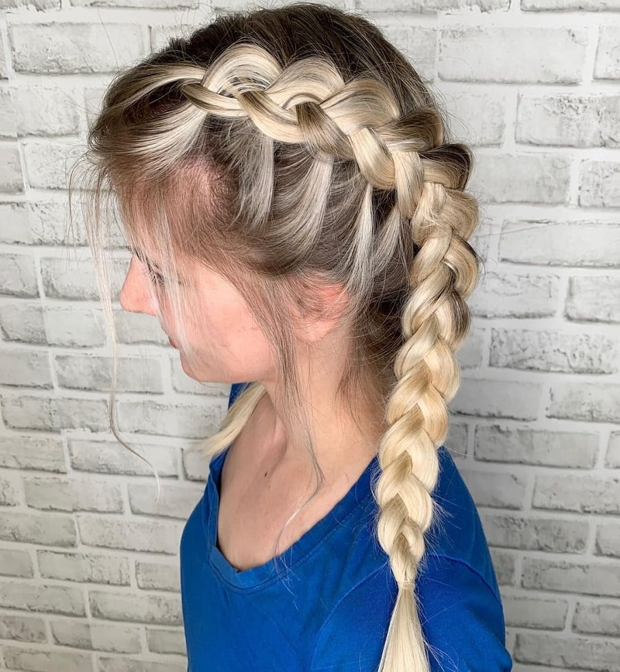 side braid for thin hair