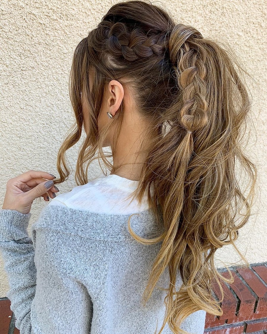 dutch braid ponytail