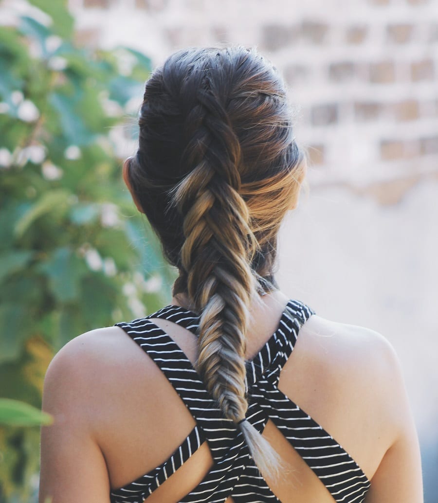 fishtail braid for thin hair