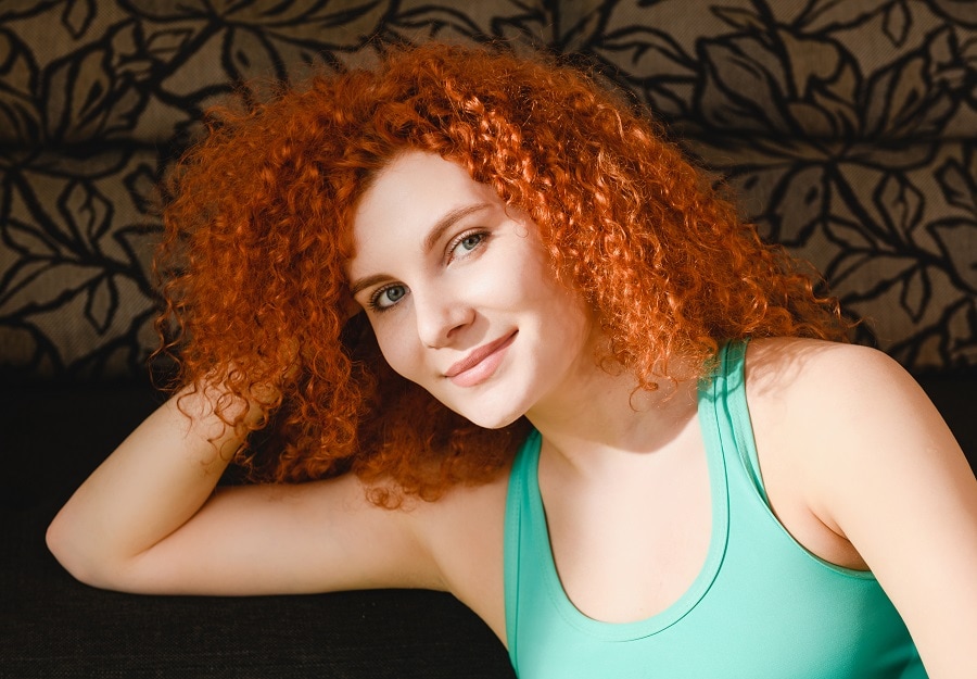 ginger red curly hair