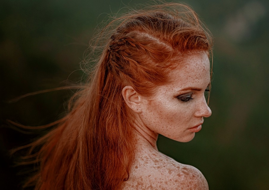 ginger hair with braids