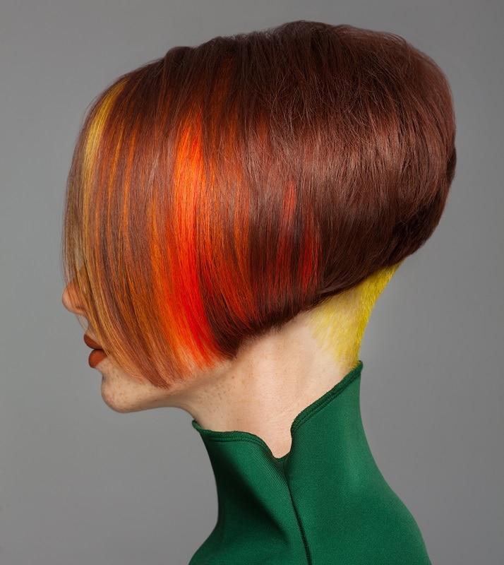 thick inverted bob with undercut