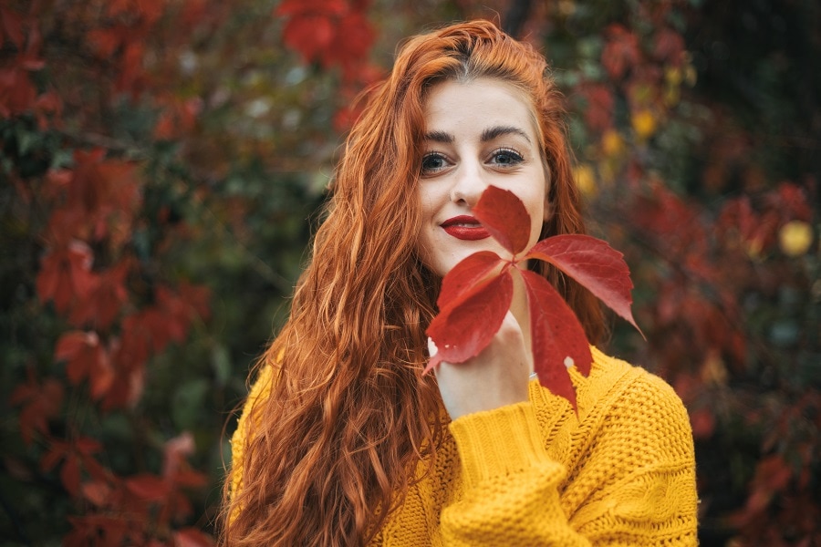 wavy ginger hair