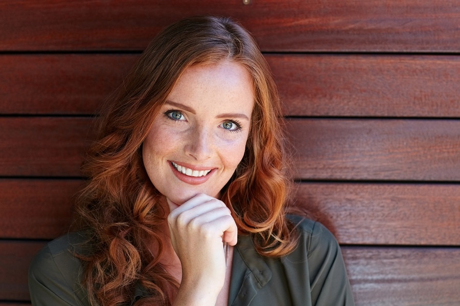 auburn hair with brown highlights