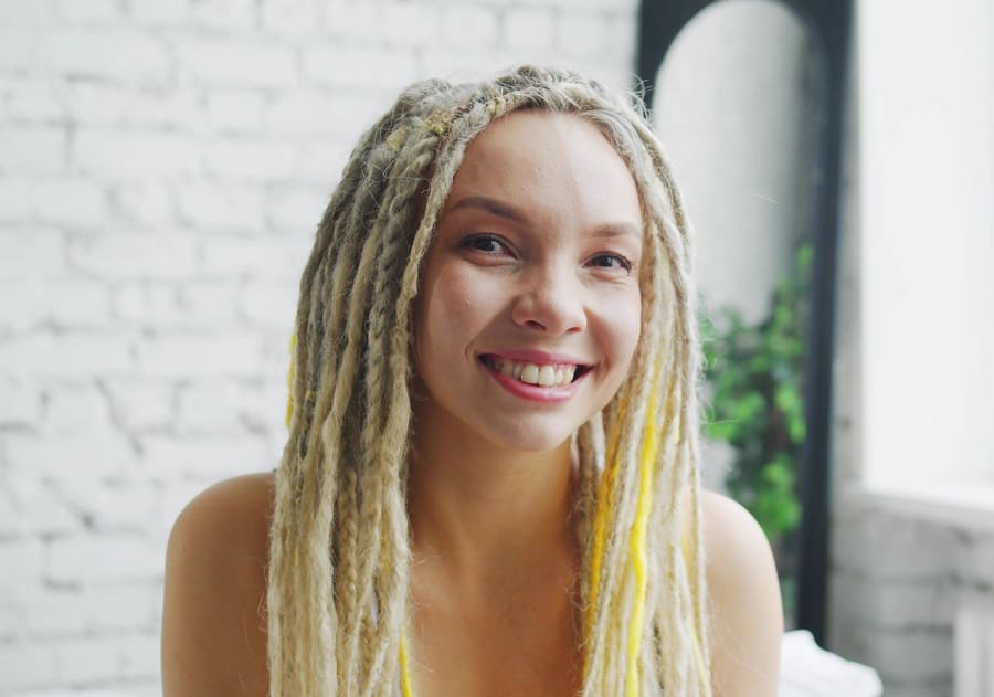 blonde and yellow dreads 