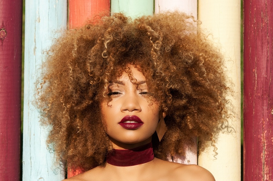 curly copper brown hair for mixed girls 