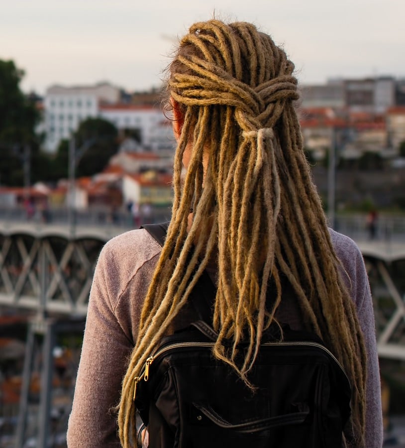 dark blonde dreads