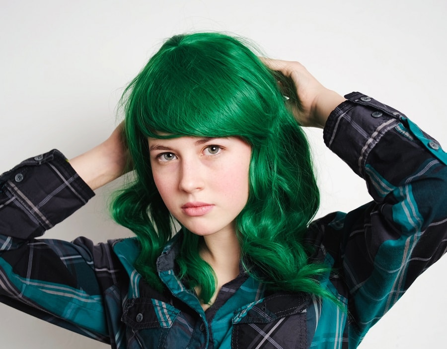 forest green hair