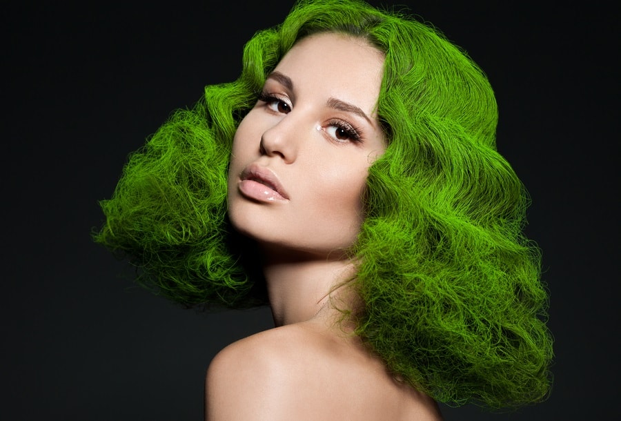 green hair color 