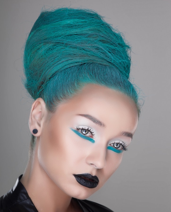 turquoise green hair color