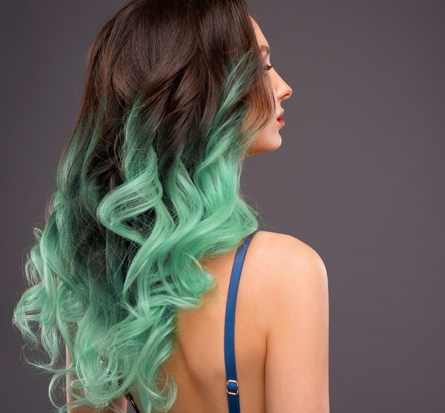 green hair ombre