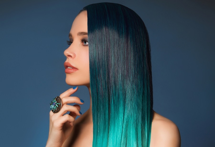 green ombre hair for blue eyes and fair skin