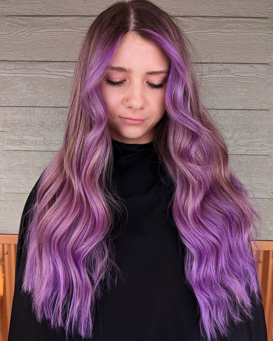 long wavy lavender hair