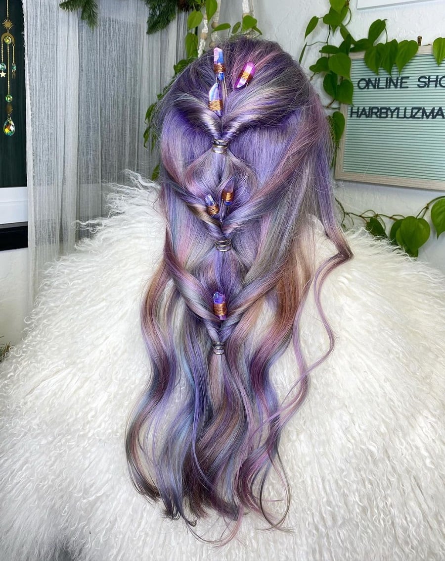 lavender silver hairstyle