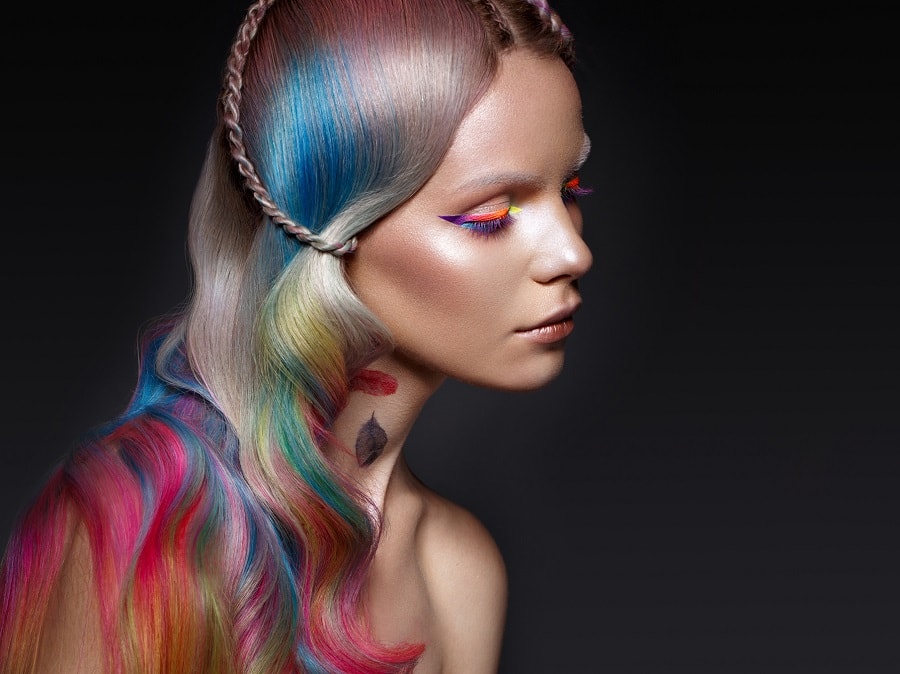 mermaid hair with braids