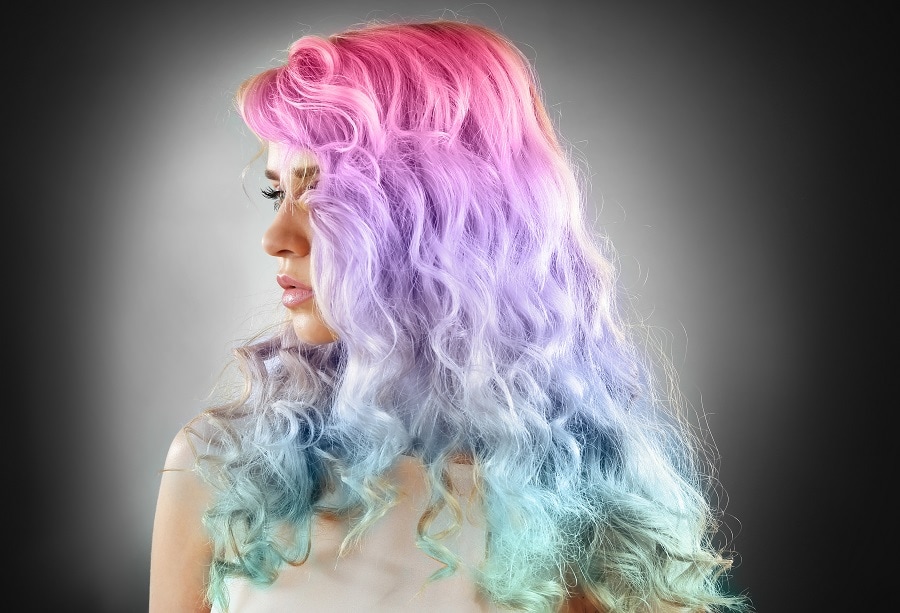 woman with mermaid curls
