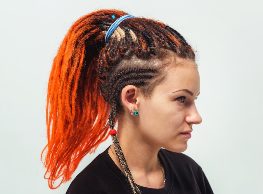 orange dreadlocks