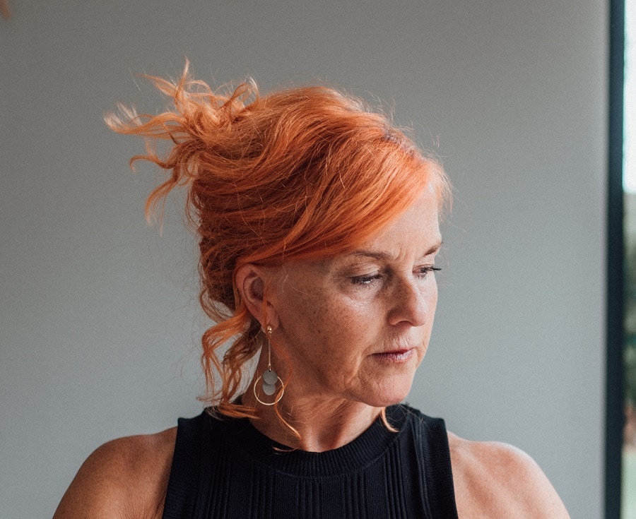 orange hair color for older women