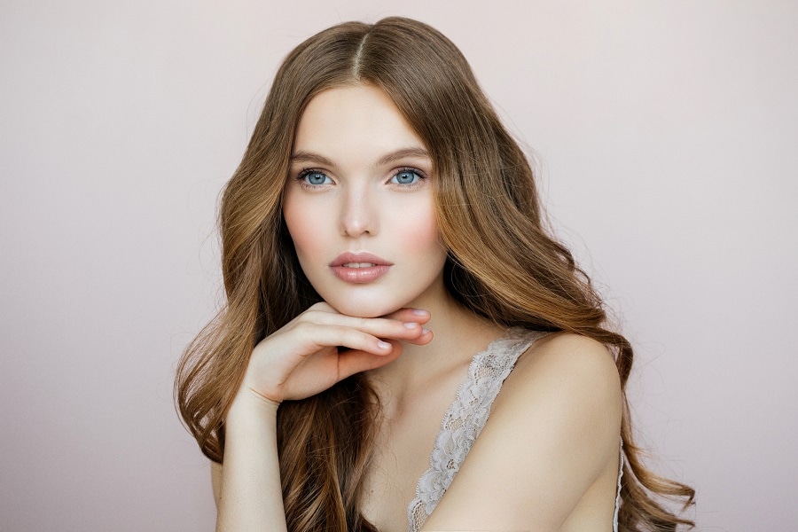 sandy brown hair for blue eyes