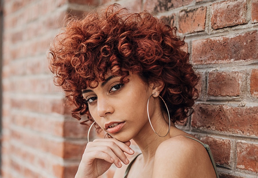 short red curly hair for mixed girls