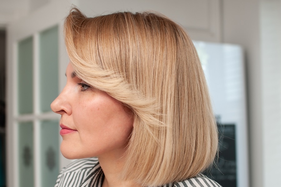 straight bob with layered side bangs