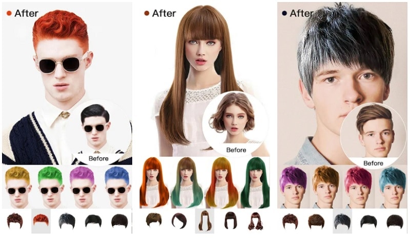 Android App Hair Salon Hairstyles Camera for Different Hairstyles