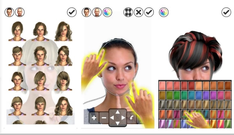 Android App Magic Mirror for Different Hairstyles