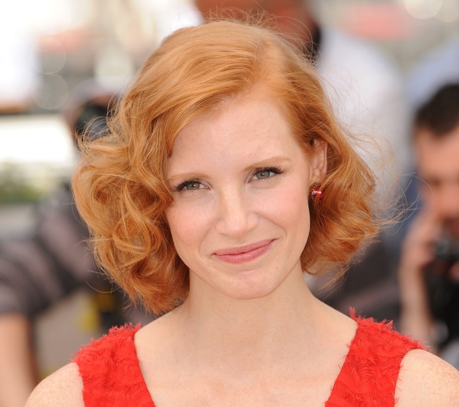 Jessica Chastain With Short Red Hair