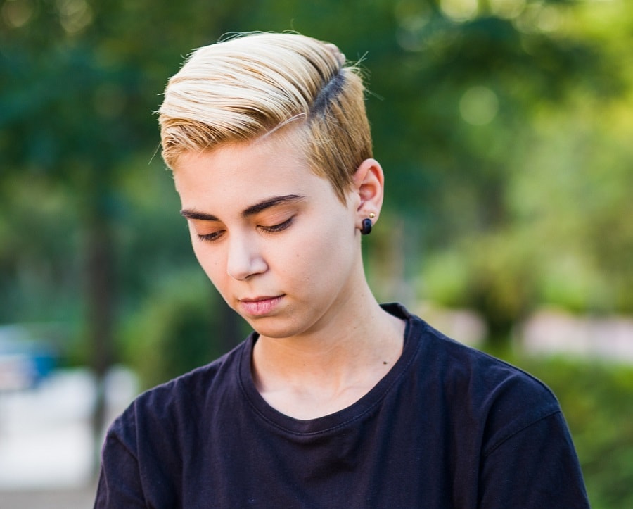 androgynous haircut for thick hair