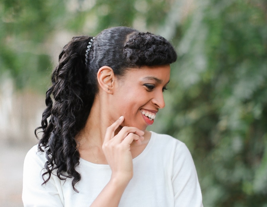 black ponytail for wedding