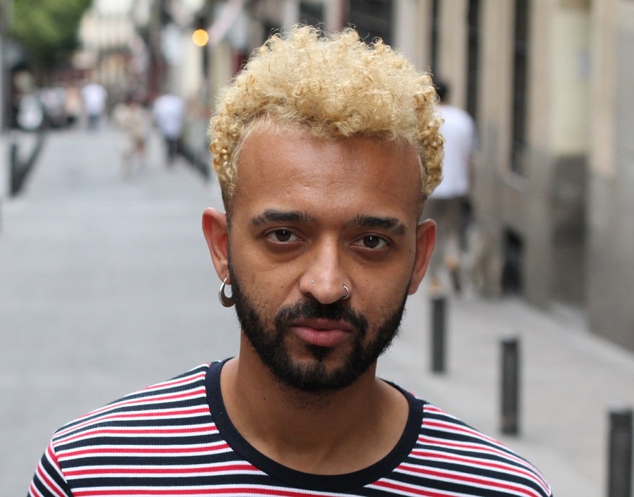 blonde hair for oval face shaped men