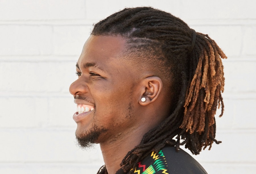 dreadlocks hairstyle for black men with curly hair