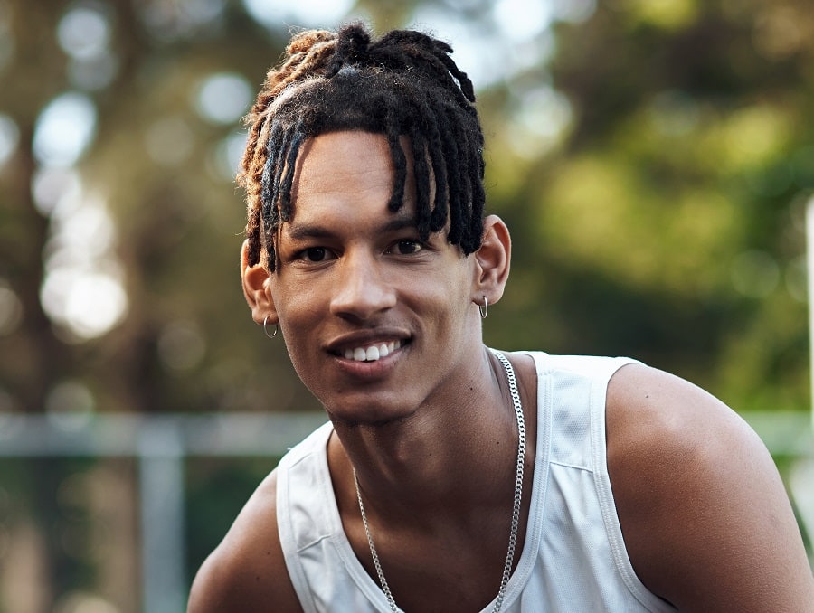 dreads with bangs for men